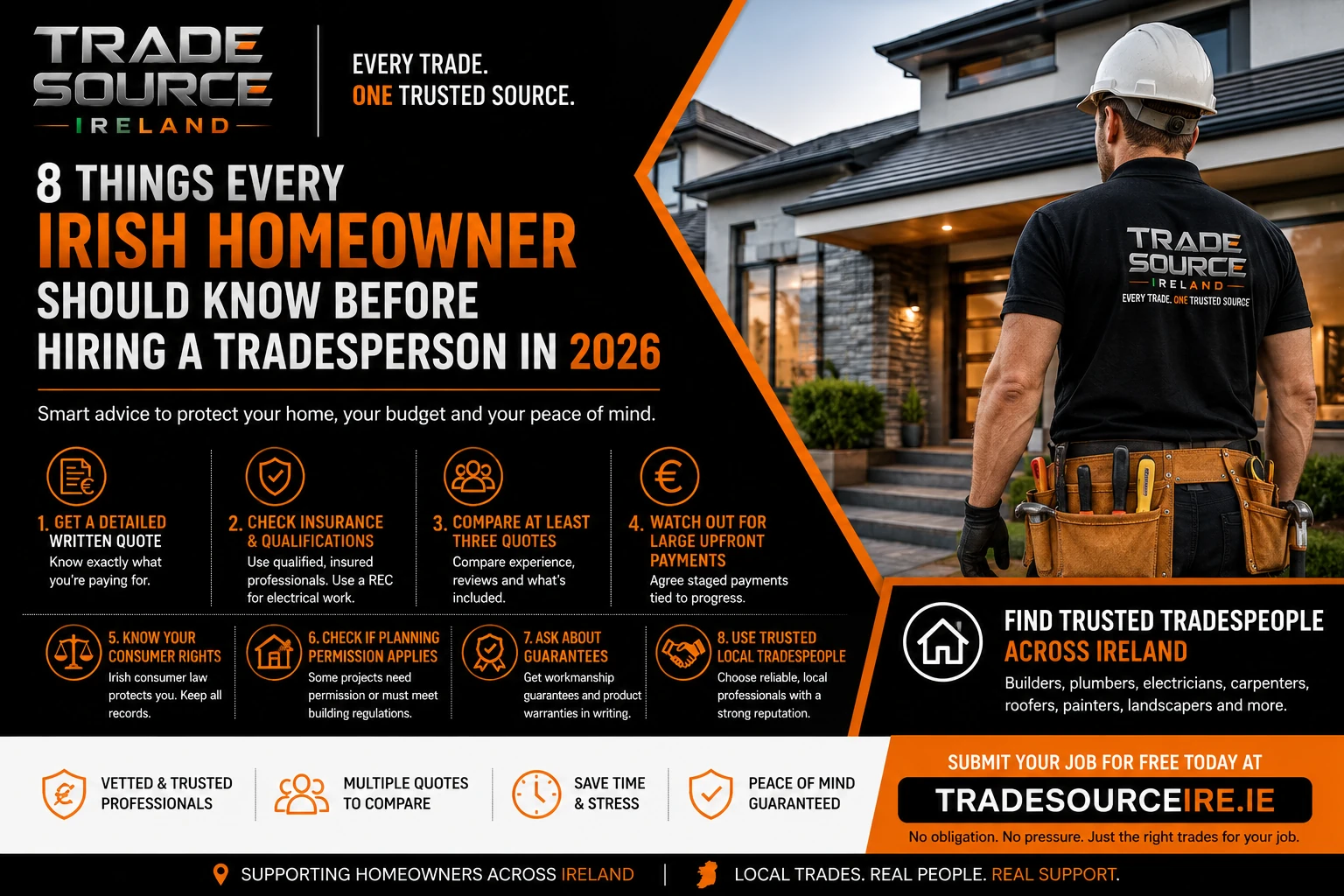 Eight things Irish homeowners should check before hiring a tradesperson in 2026