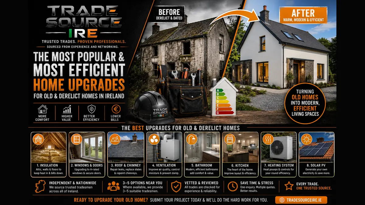 Trade Source IRE guide to the best renovations for old and derelict homes in Ireland