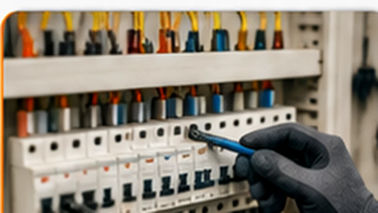 Registered electrician working on a modern consumer unit in Ireland