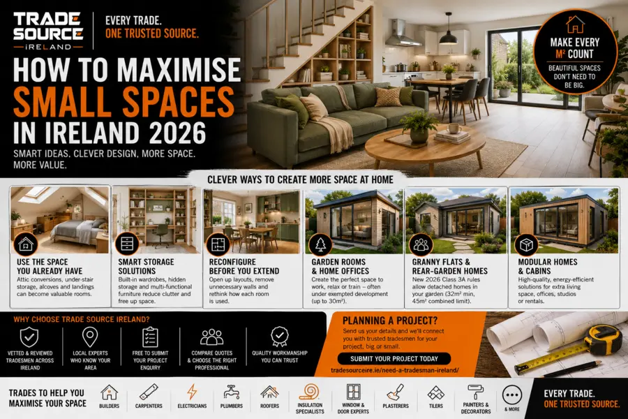 Trade Source IRE guide to maximising small spaces in Irish homes in 2026