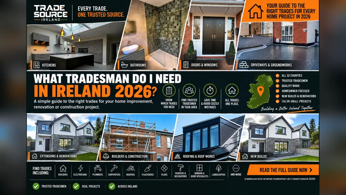 What tradesman do I need complete Irish homeowner guide 2026