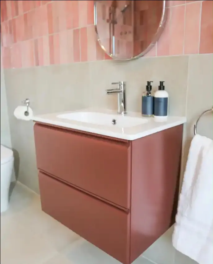DIY SOS Bray: bathroom vanity unit and tiled wall
