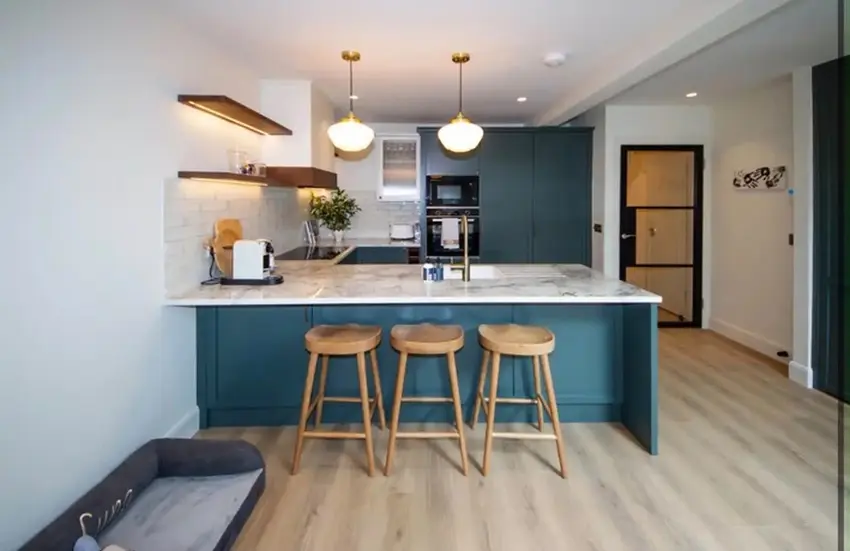 DIY SOS Bray: completed kitchen island and cabinetry