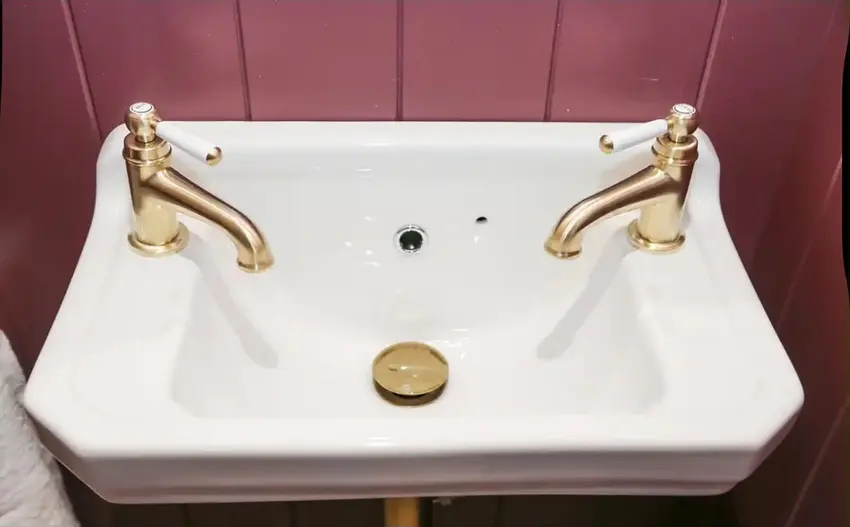 DIY SOS Bray: basin and brass tap detail