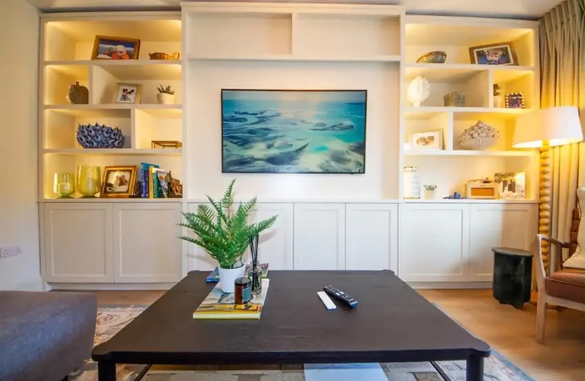 DIY SOS Bray: living room shelving and seating