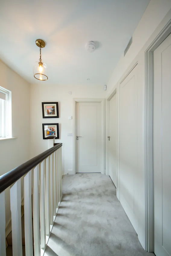 Upper landing and finished staircase