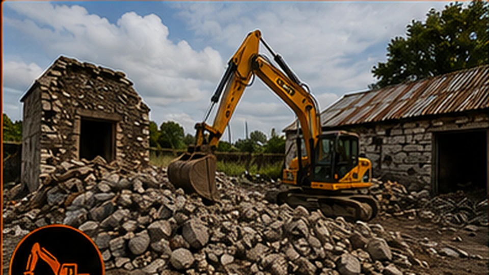 Demolition of concrete and stone outbuildings in Tipperary