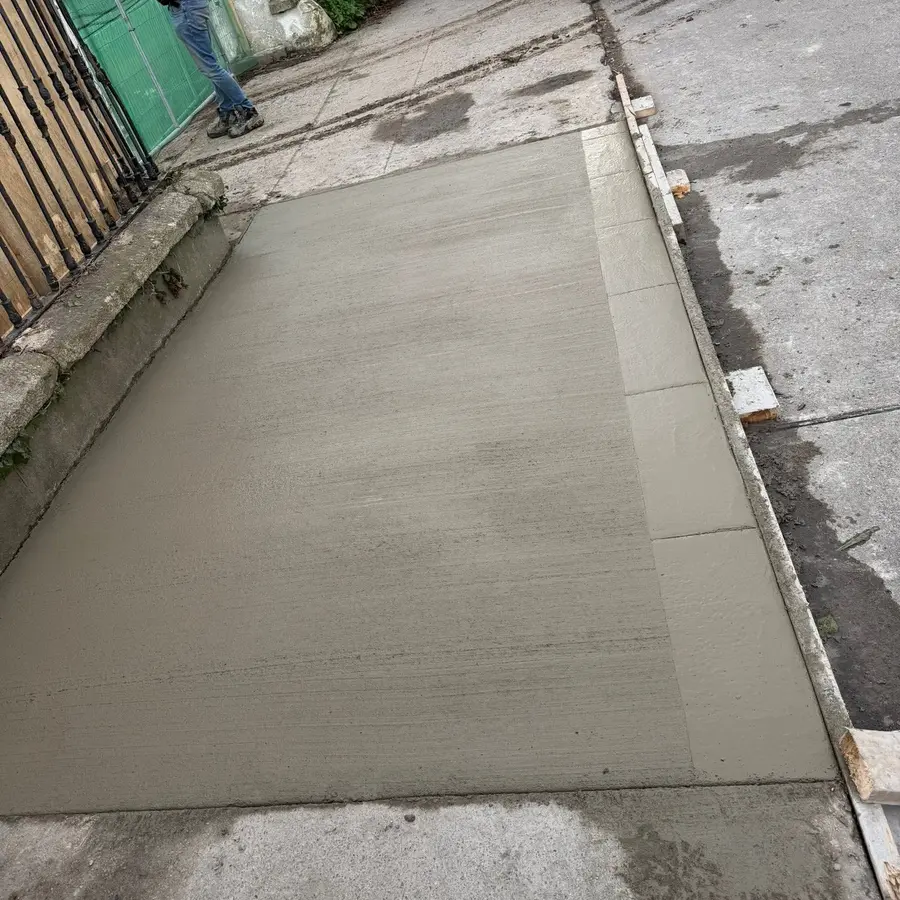 Completed concrete footpath works