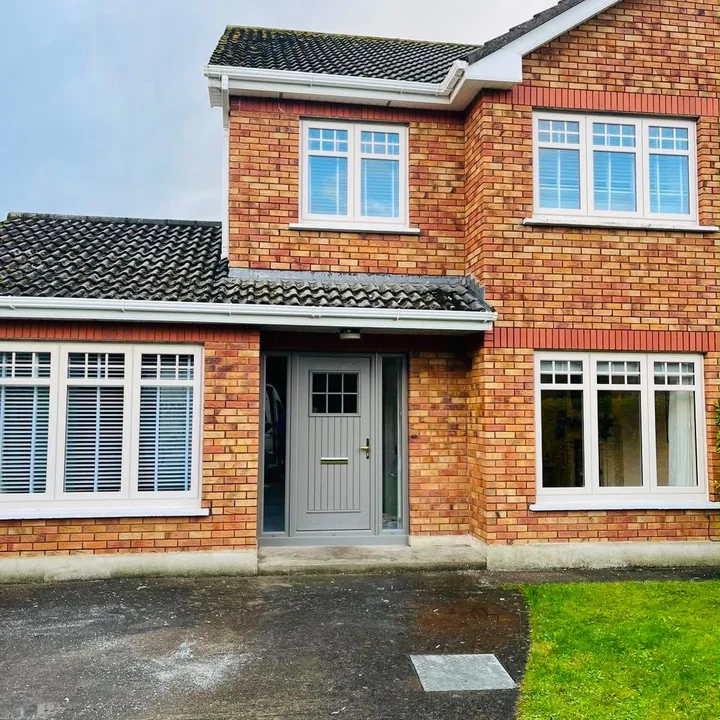 Completed window and front door installation by Claxton Windows and Doors