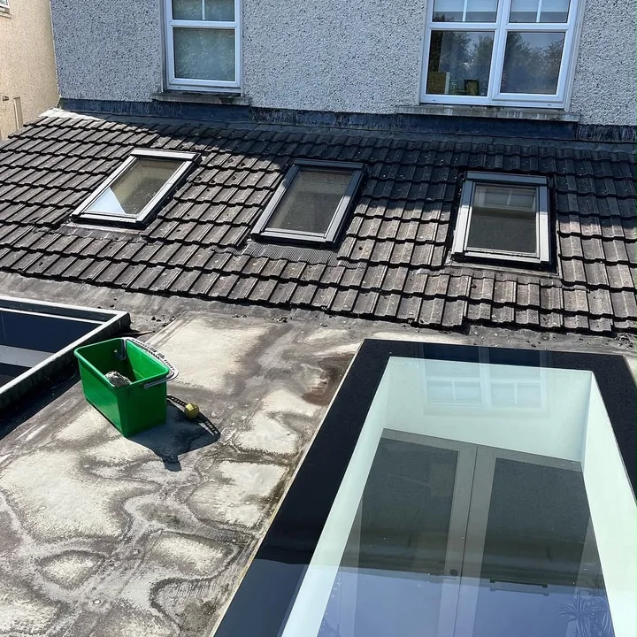 Rooflight after cleaning by Croke Property Maintenance