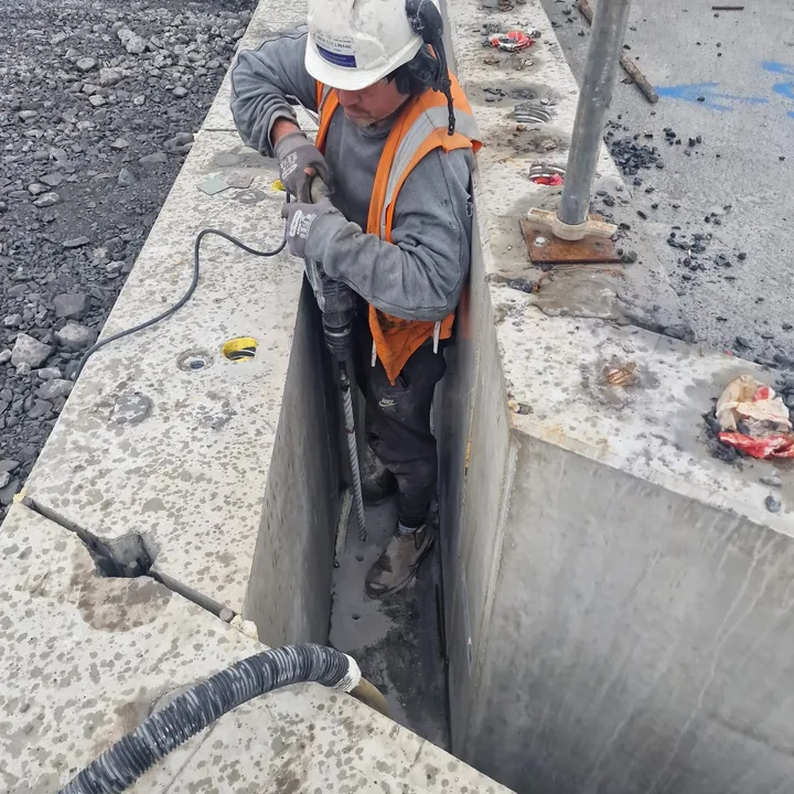 Large-diameter concrete core drilling work by Derrypark Construction Ltd