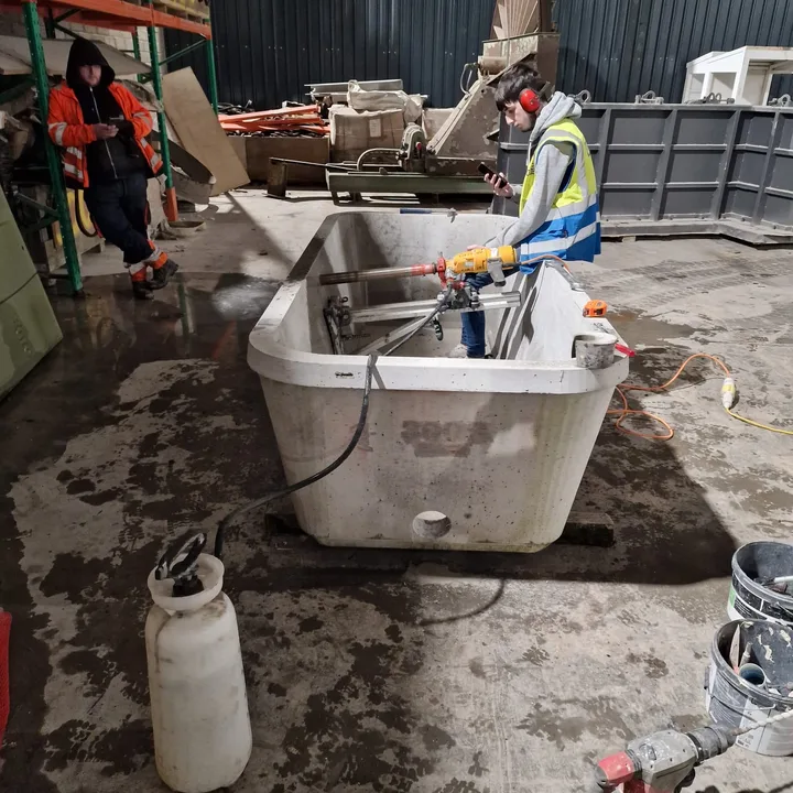 Concrete cutting and drilling equipment used by Derrypark Construction Ltd