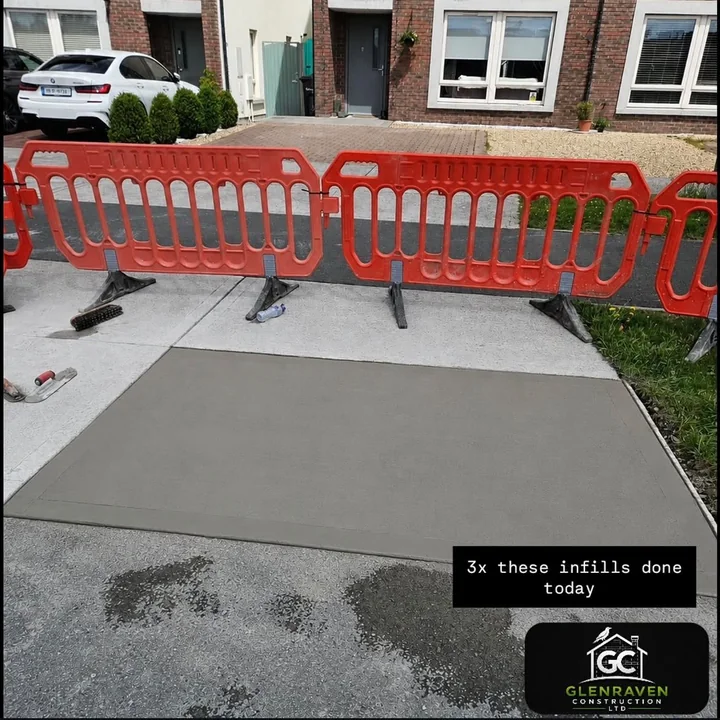 Concrete path and groundwork project by Glenraven Construction Ltd