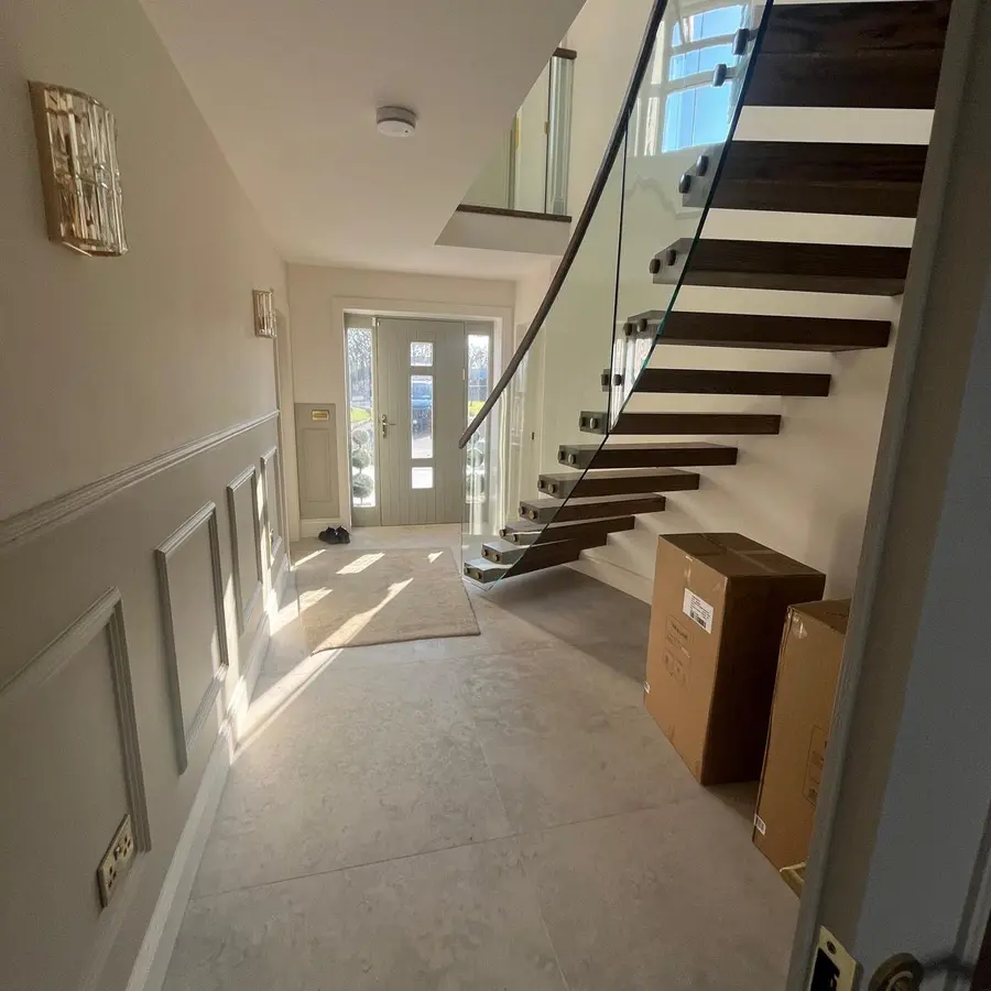 Completed staircase and hallway renovation
