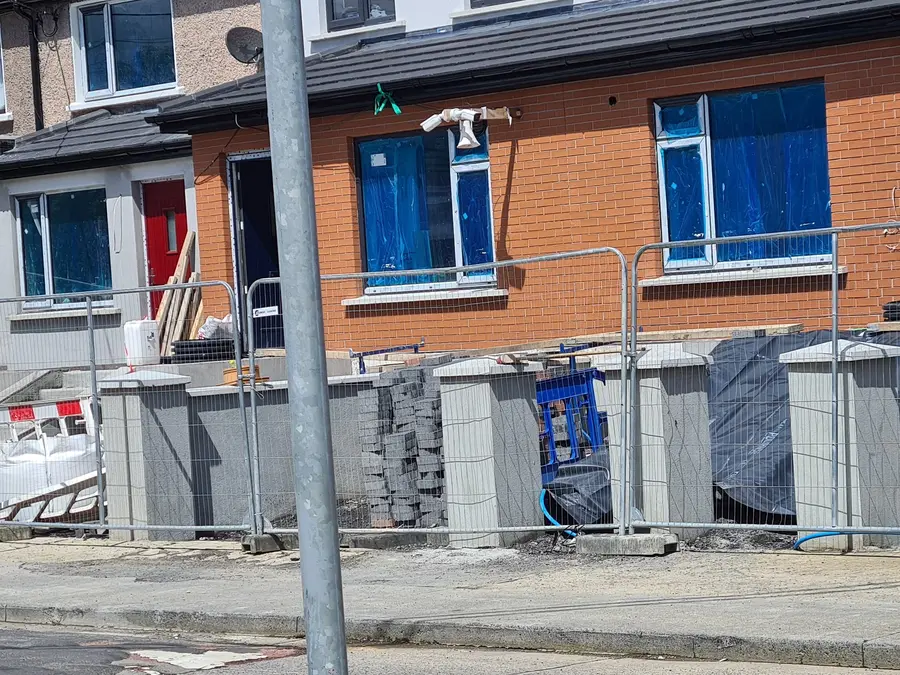 Brick house extension under construction