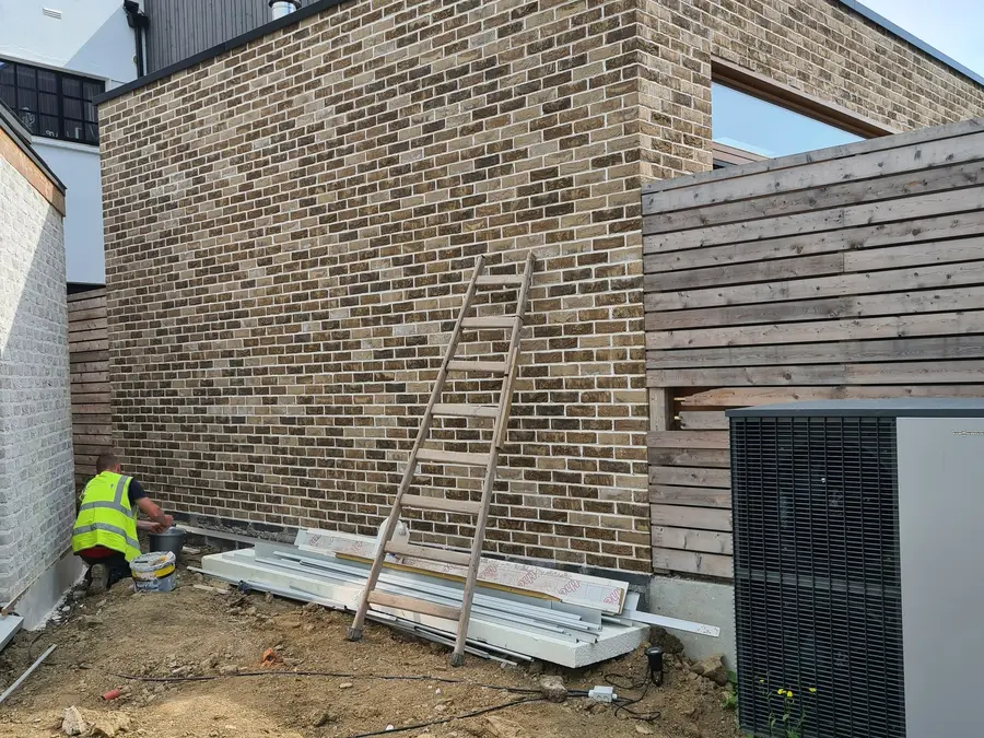New brickwork forming a residential extension