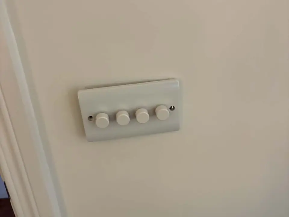 JK Electrical four-gang dimmer switch installation