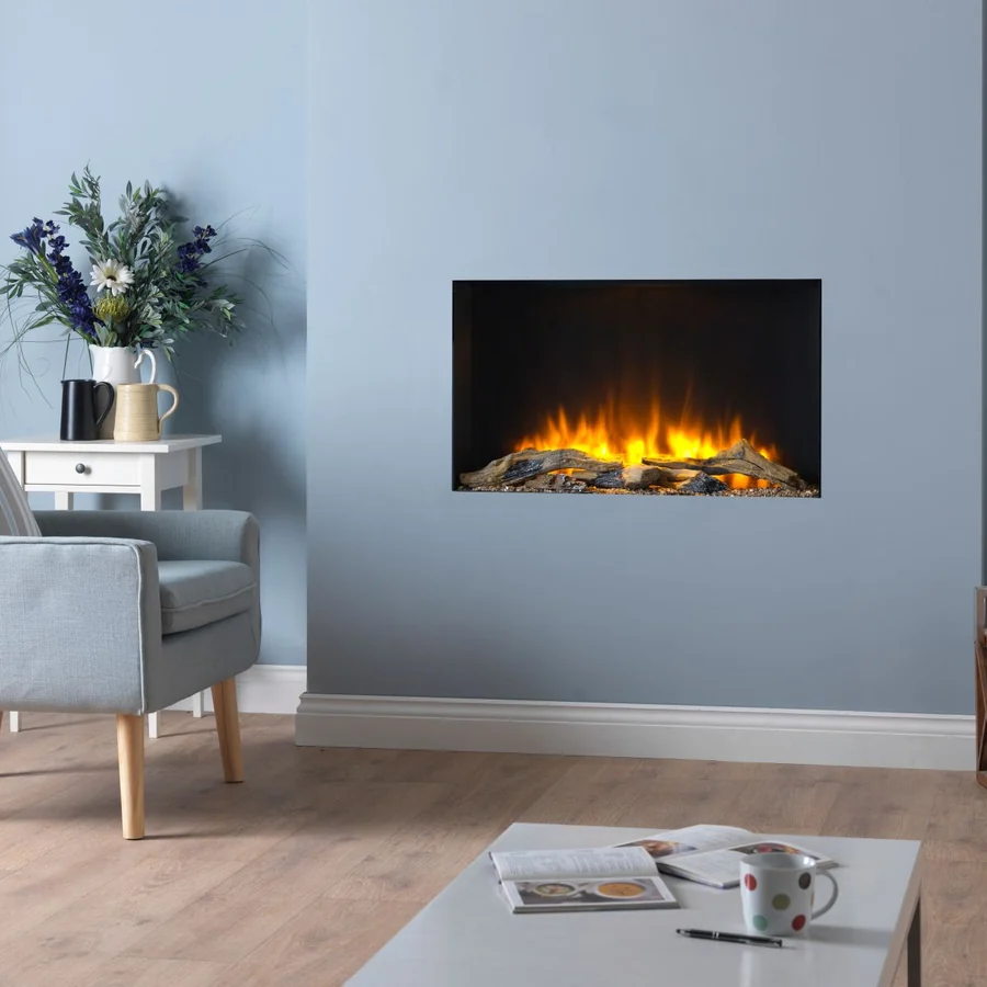 Contemporary inset electric fire image from JR Fireplaces