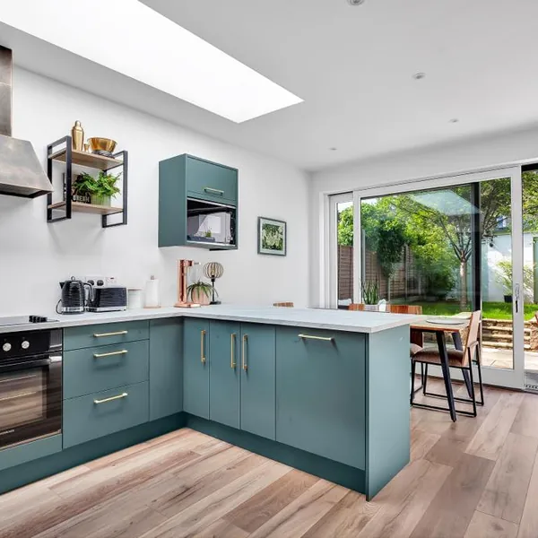 Completed kitchen extension and dining area