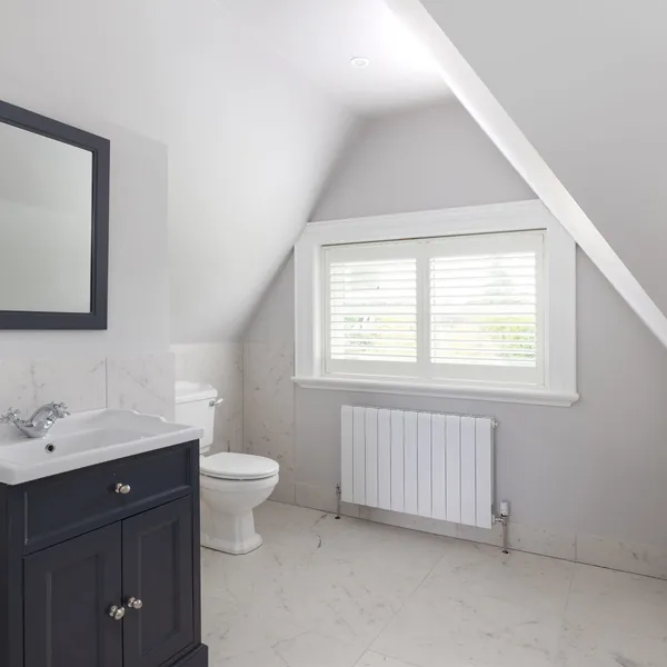 Finished upstairs room and bathroom