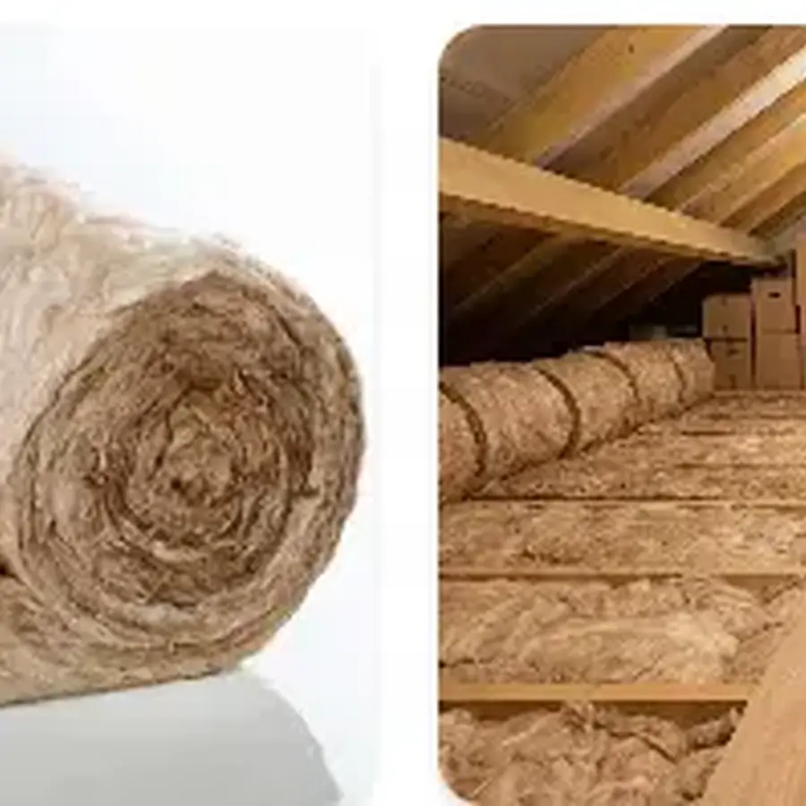 Loft insulation materials and insulated attic space