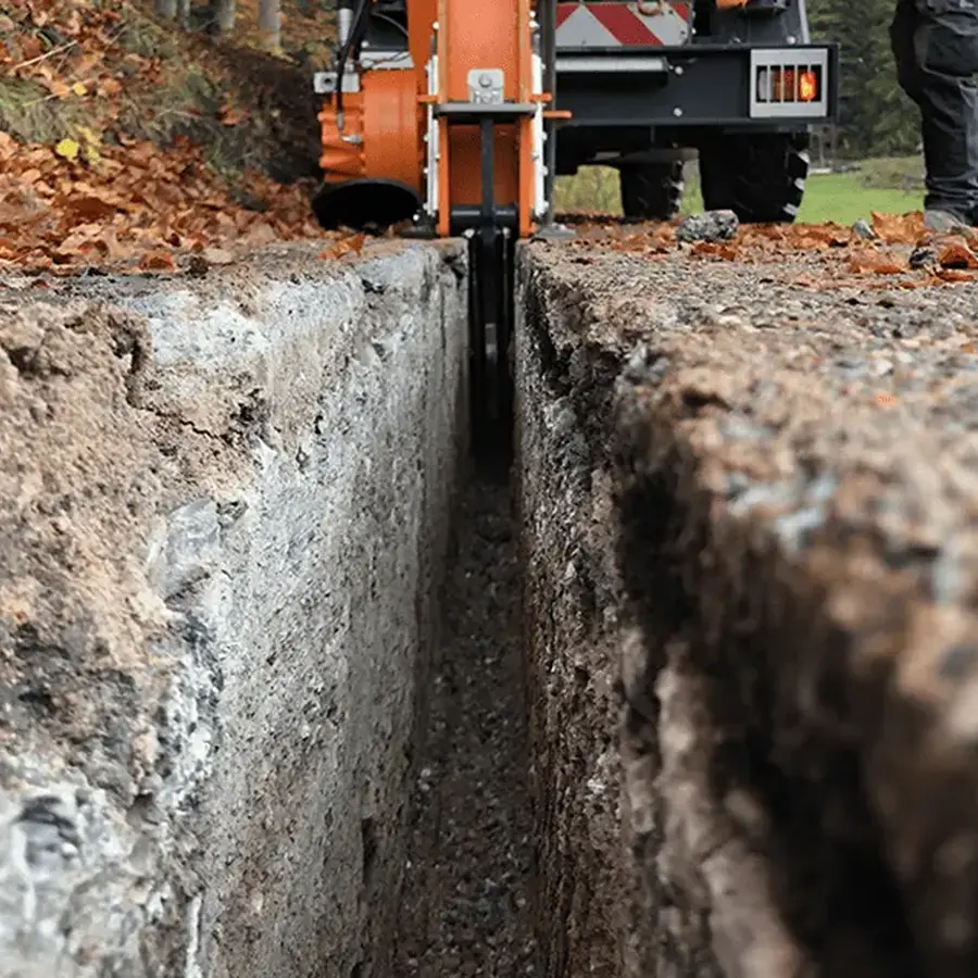 Fibre-subduct trench installation