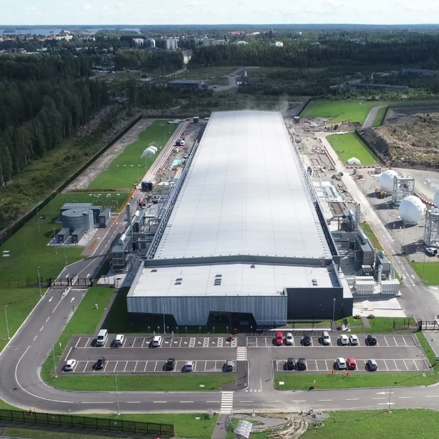 Mellett completed industrial facility project viewed from above