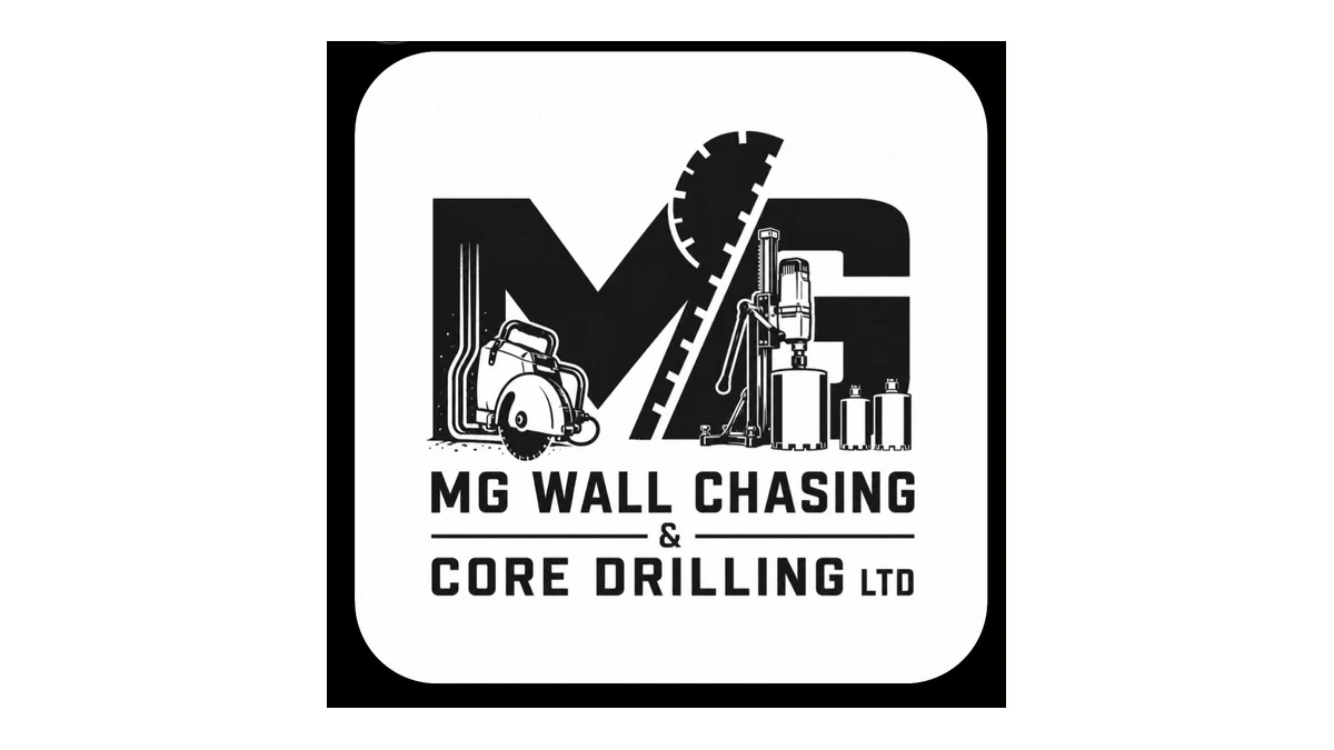 MG Wallchasing & Core Drilling Ltd logo - wall chasing, core drilling and concrete cutting specialist