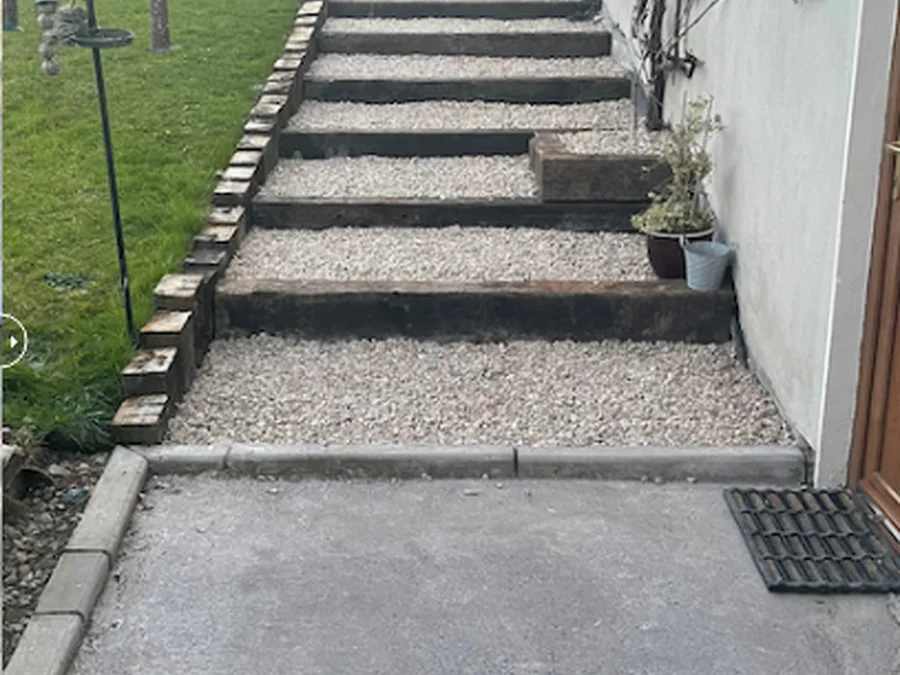 Completed external step and access works by Paul Smyth Building Services