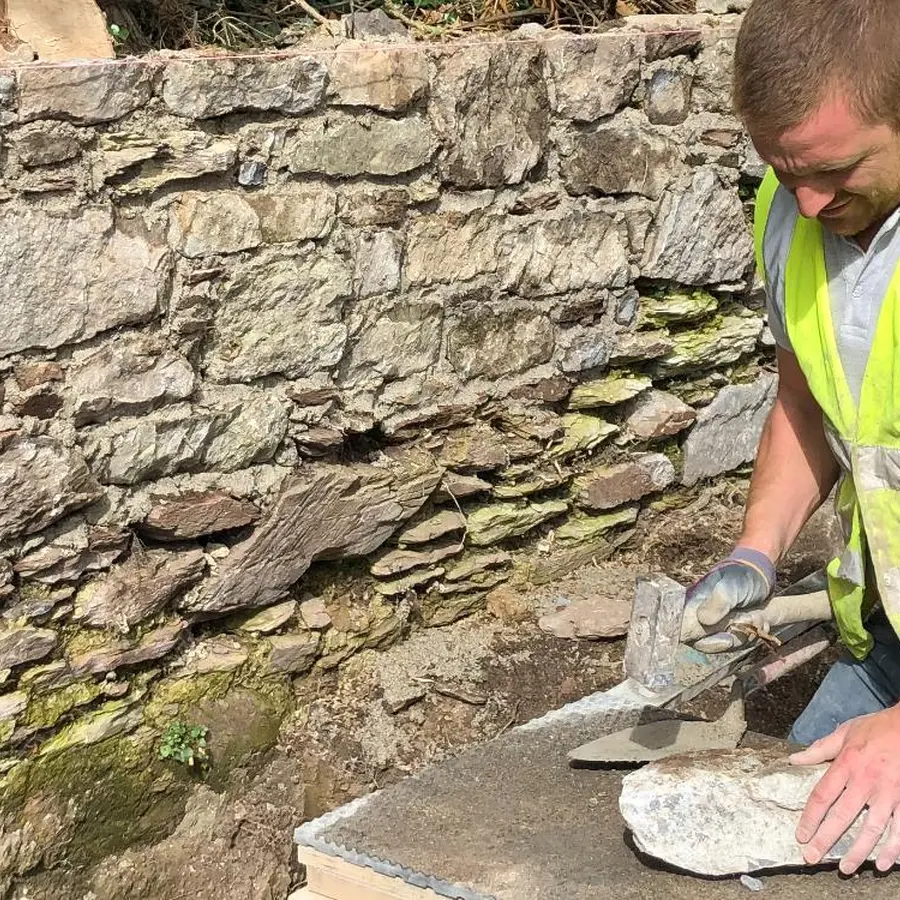 PDH Stone Masonry lime mortar restoration project 2