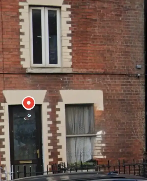 Dublin brick façade before cleaning and flush pointing