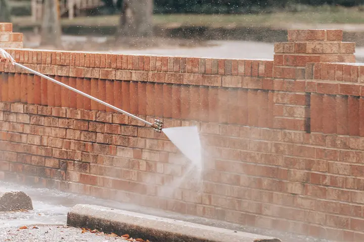Brick wall cleaning and restoration work