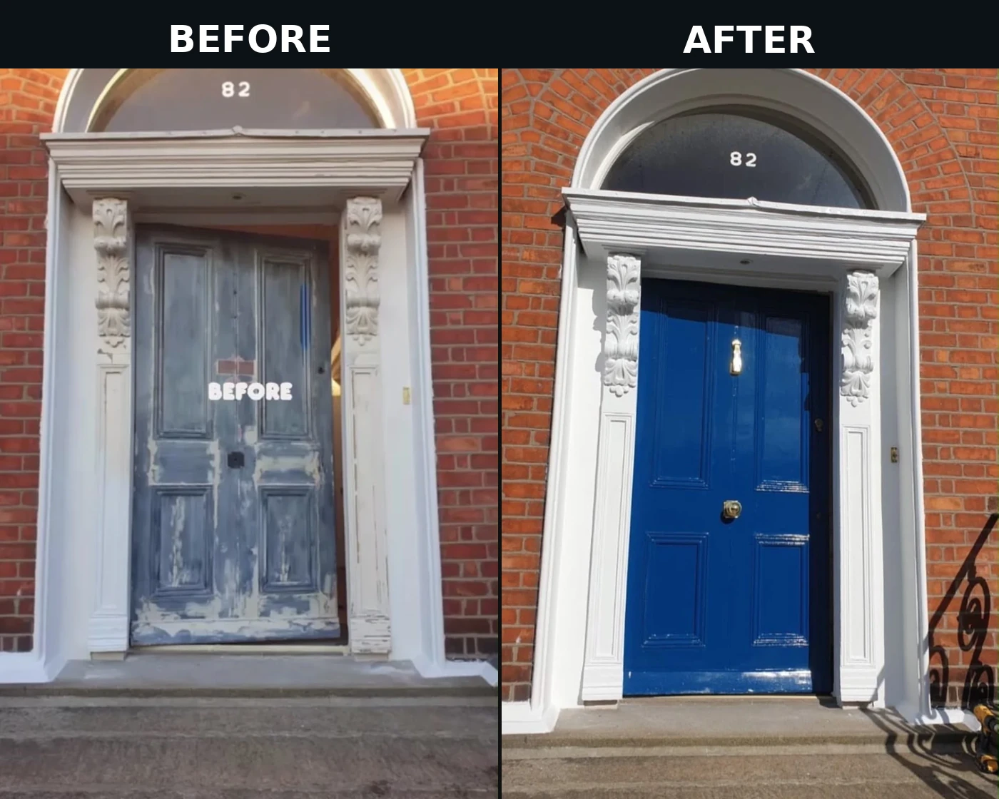 Yuriy Painting before and after front door restoration and painting